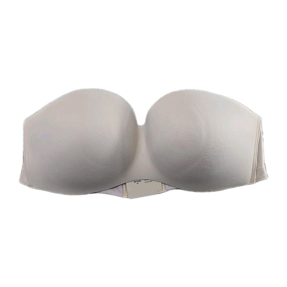 SOMA Enbliss Stay Put Strapless Bra Nude 38D (No Straps) Wireless Lightly Padded